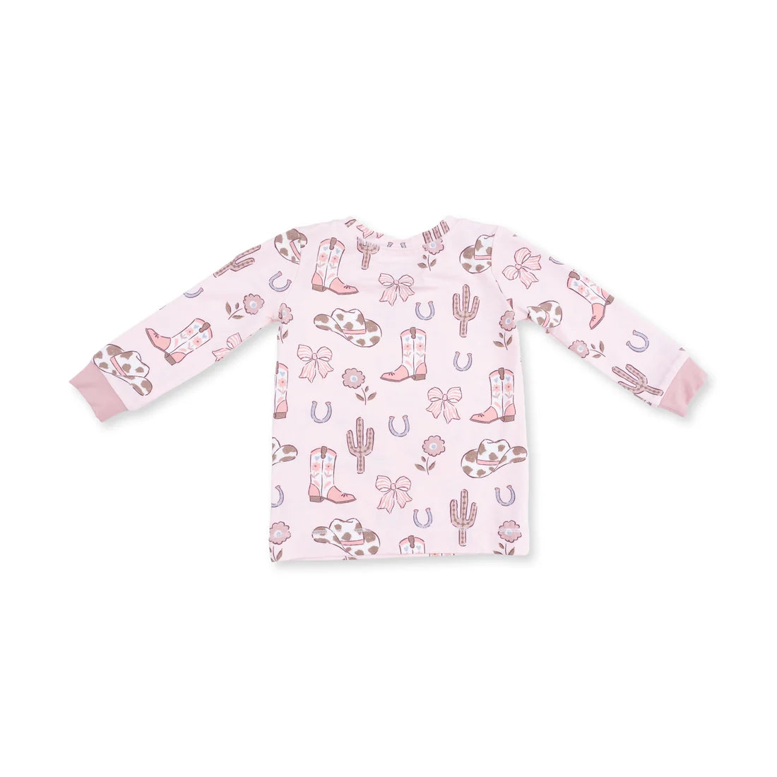 Angel Dear - Cowgirl Boots and Bows L/S Loungewear Set