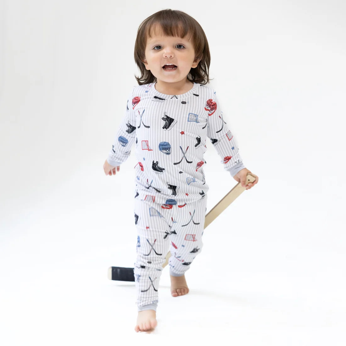 Angel Dear - Hockey Stripe L/S Loungewear Set