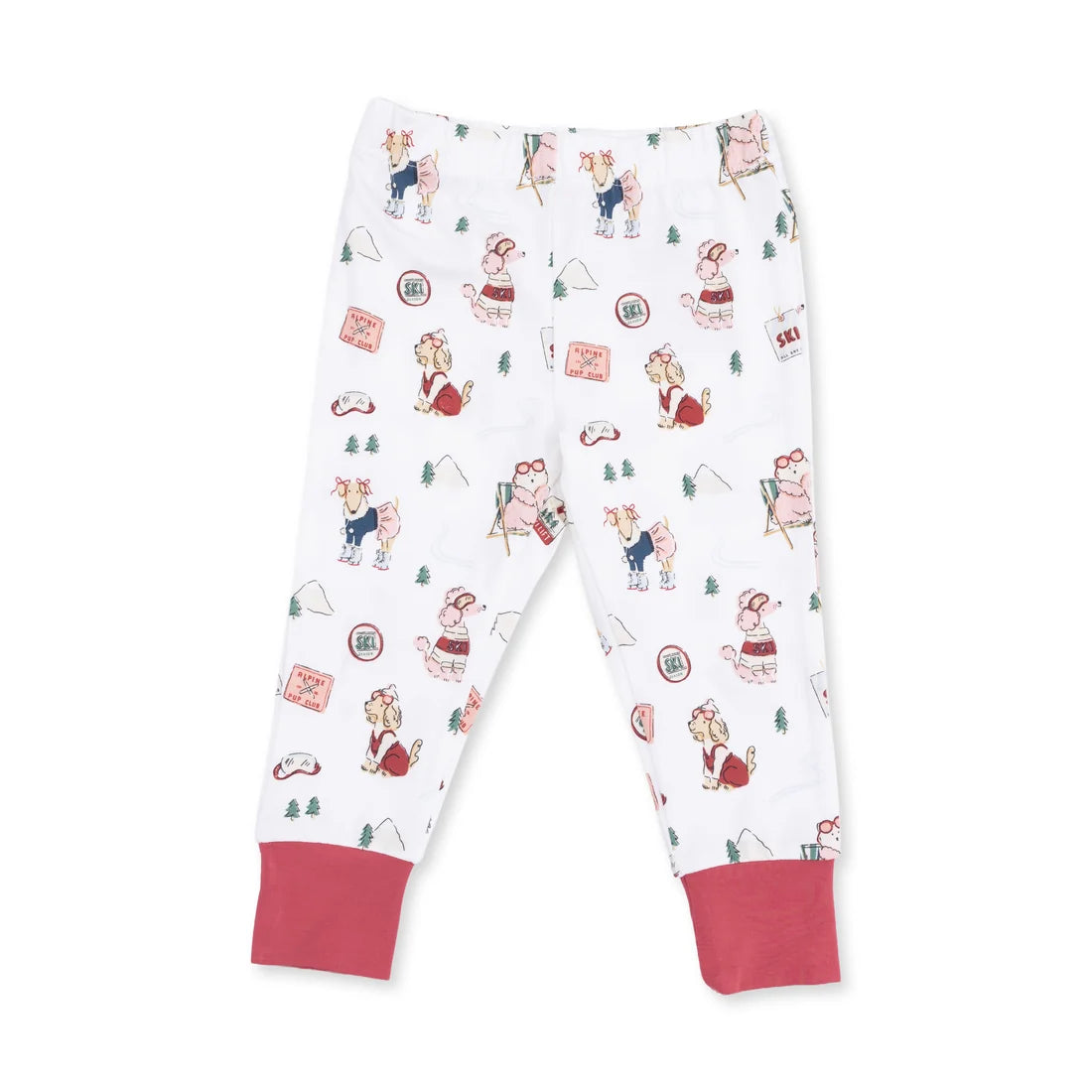 Angel Dear - Winter Sports Dogs Pink L/S Loungewear Set