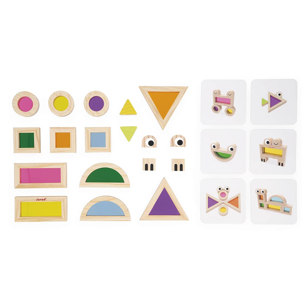 Janod - Sensory Translucent Stacking Blocks