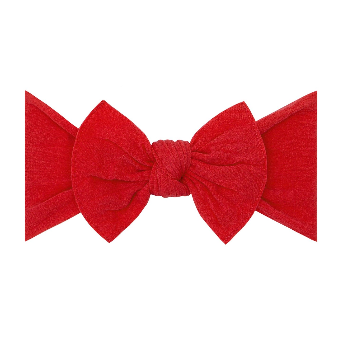 Baby Bling Bows - THE KNOT Soft nylon headband: cherry red