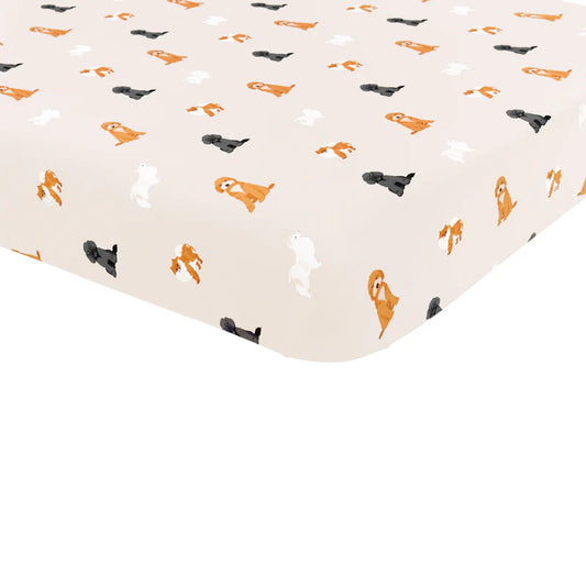 Kyte Baby - Fluffy Dog Crib Sheet