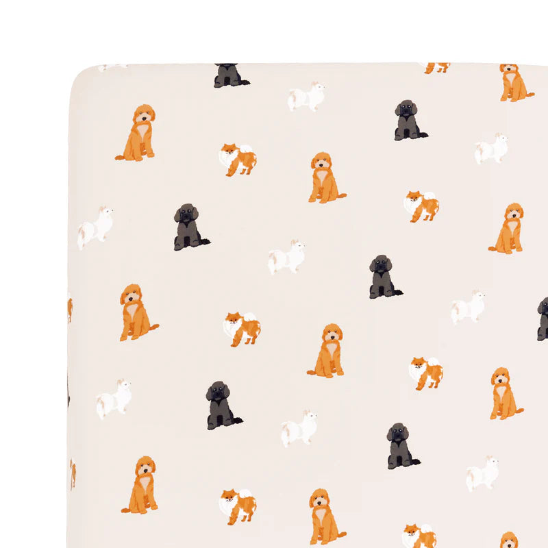 Kyte Baby - Fluffy Dog Crib Sheet