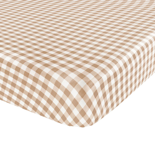 Kyte Baby - Crib Sheet in Gingham Bisque
