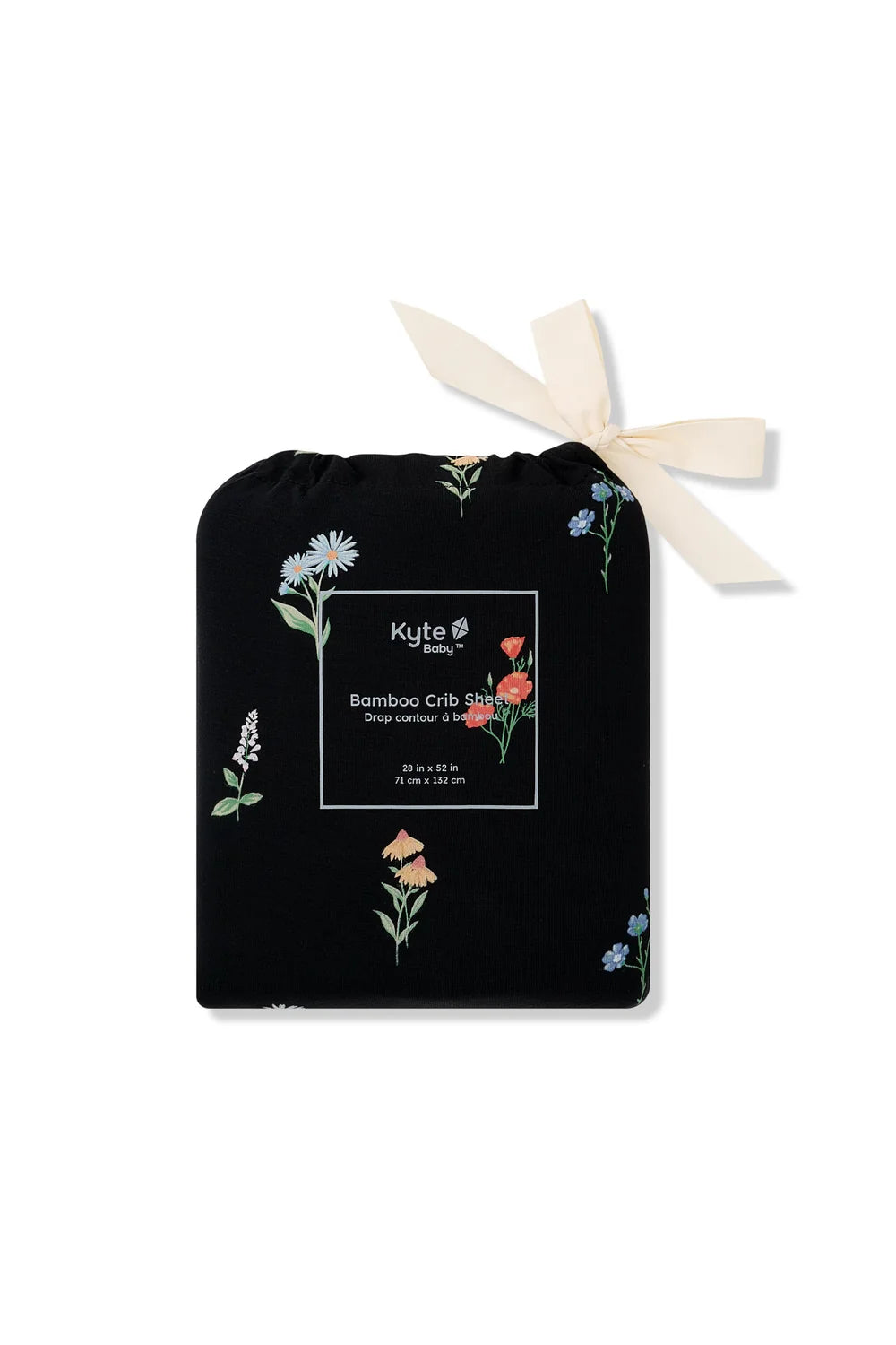 Kyte Baby - Midnight Wildflower Crib Sheet