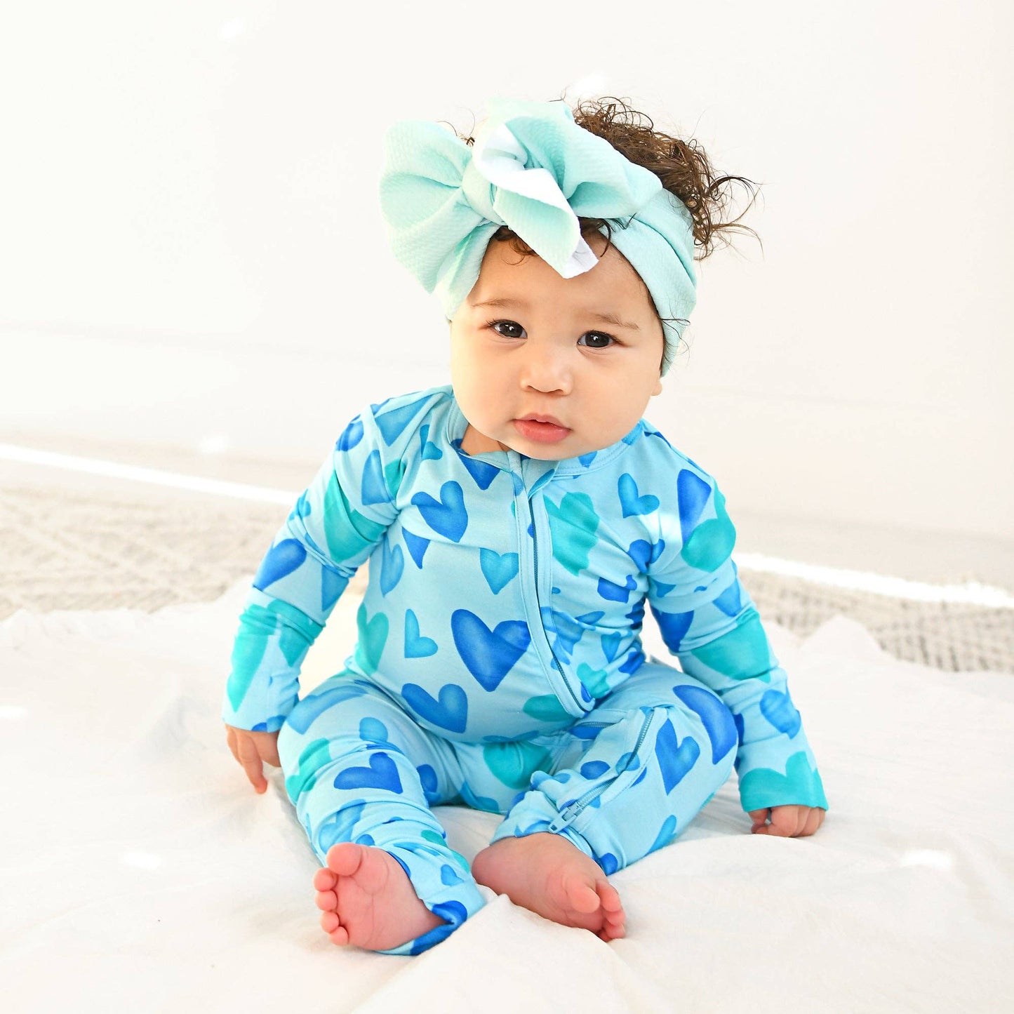 Gigi and Max - Cruz Zip Valentines Day Bamboo One Piece Two Way Zipper Baby