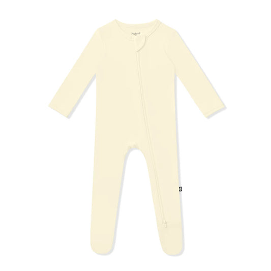 Kyte Baby - Ribbed Zippered Footie in Chamomile