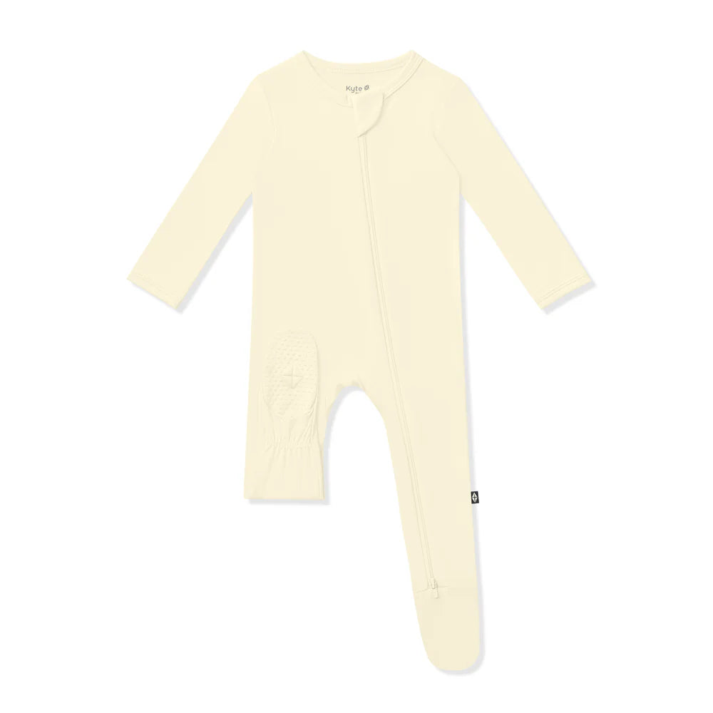Kyte Baby - Ribbed Zippered Footie in Chamomile