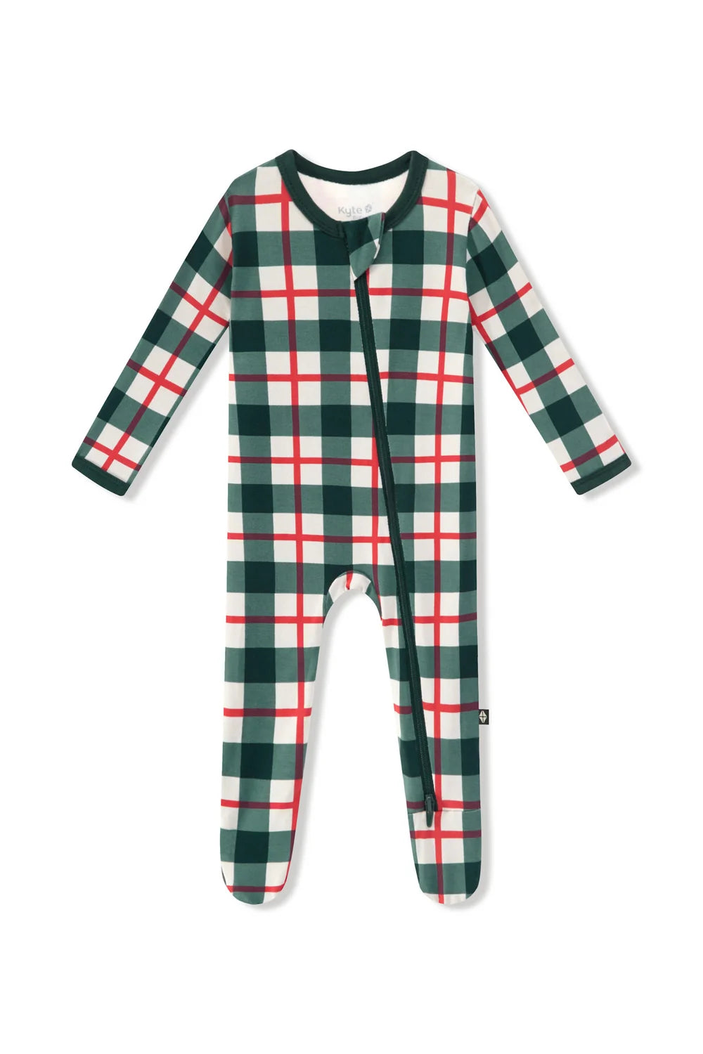 Kyte Baby - Zippered Footie in Holiday Plaid