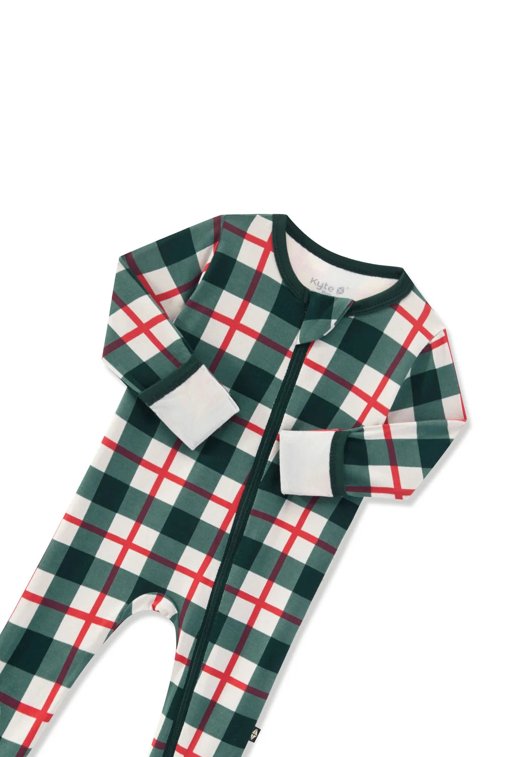 Kyte Baby - Zippered Footie in Holiday Plaid