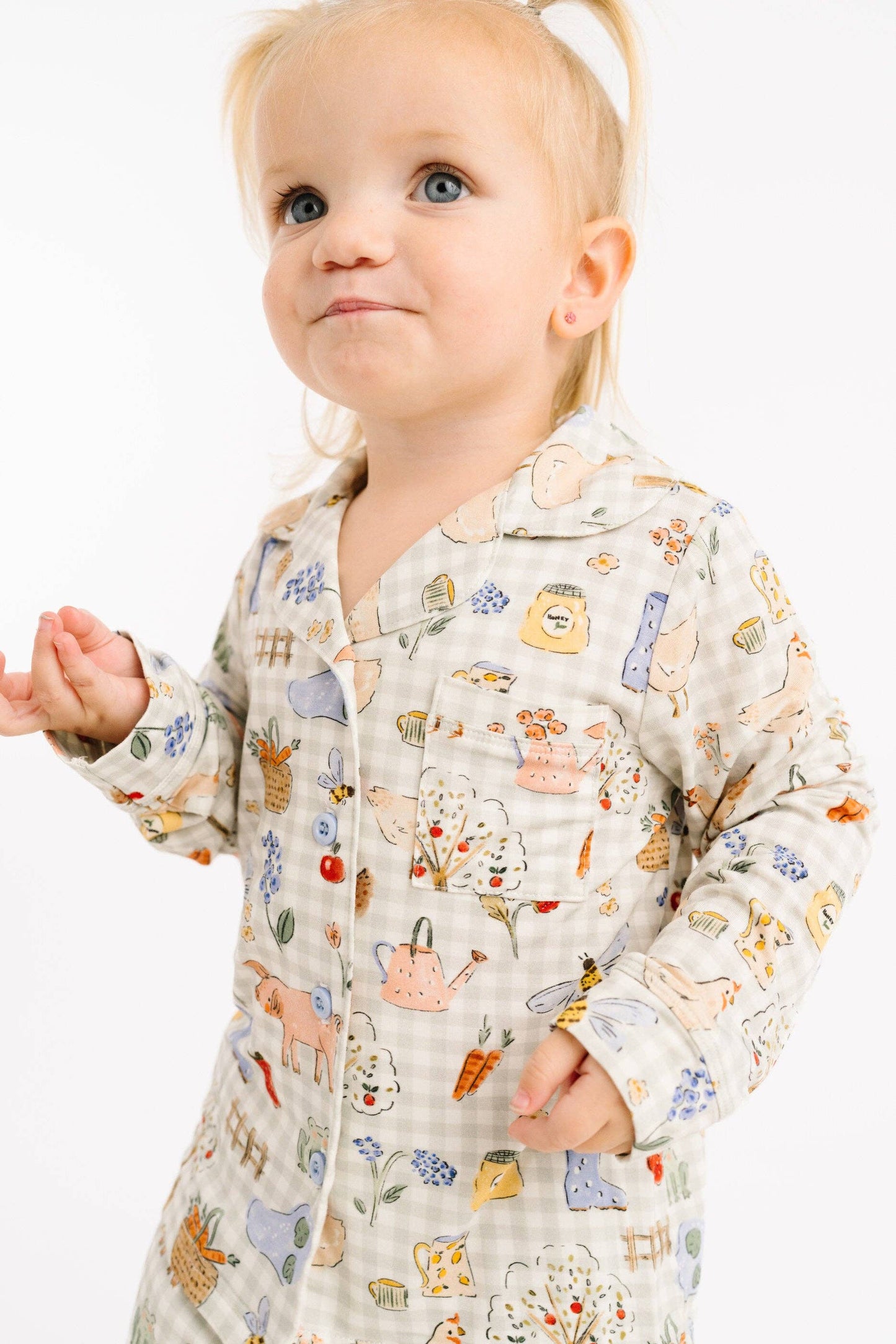 Little One Shop - Farm Days Bamboo PJ Button Up Set
