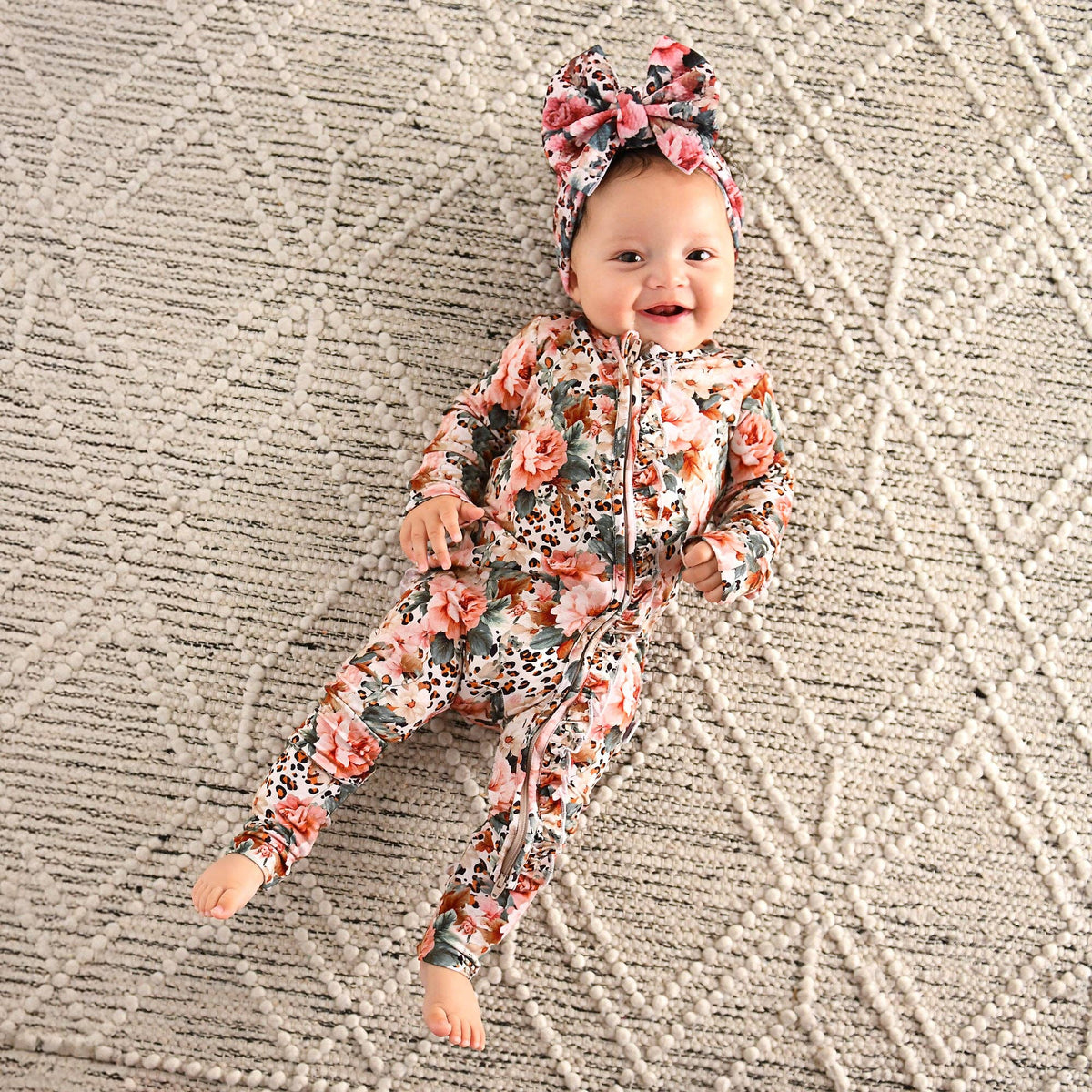 Gigi and Max - Laura - Ruffle Zip Bamboo Romper PJ