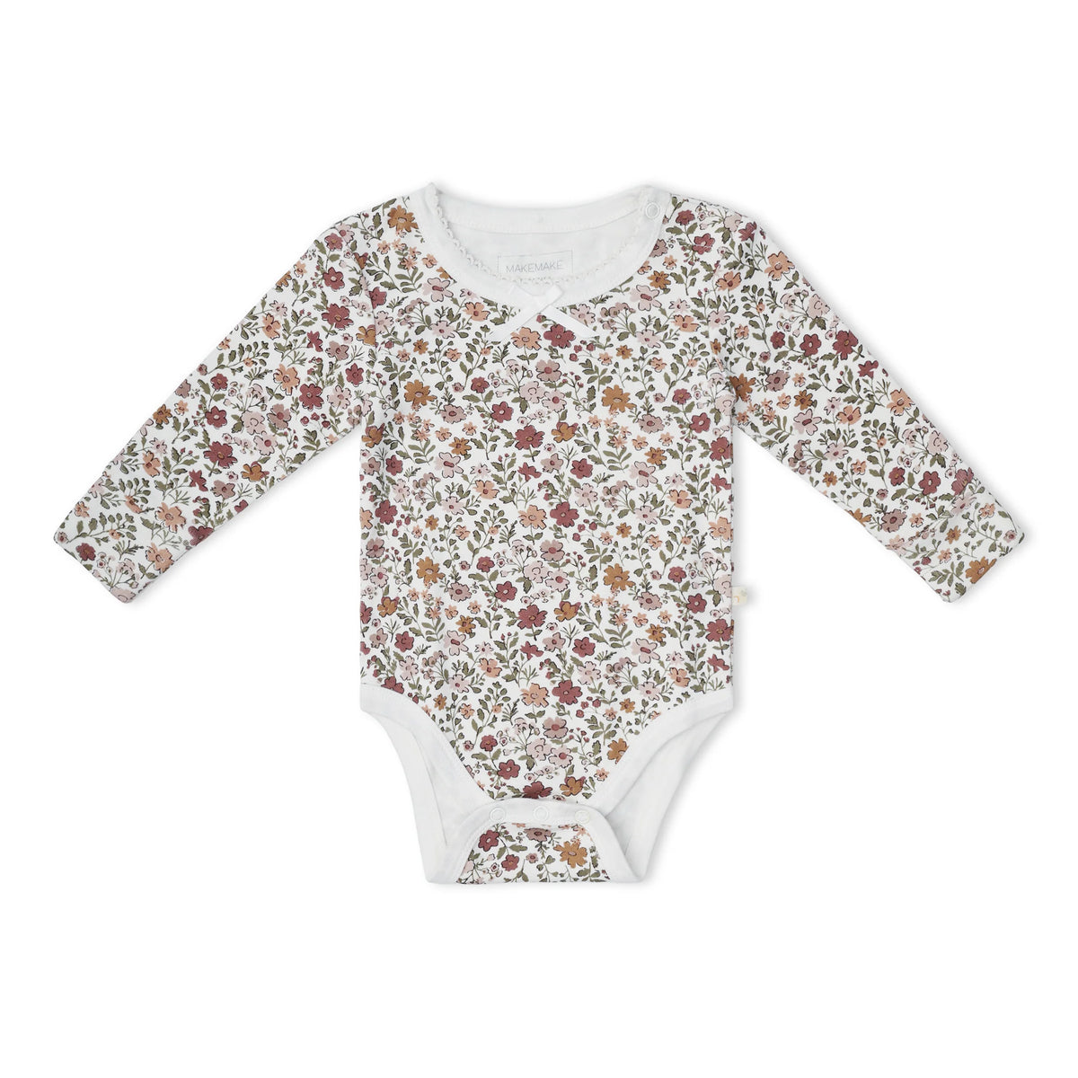Makemake Organics - Organic Bodysuit & Foldover Pants Set - Woodland Sprig
