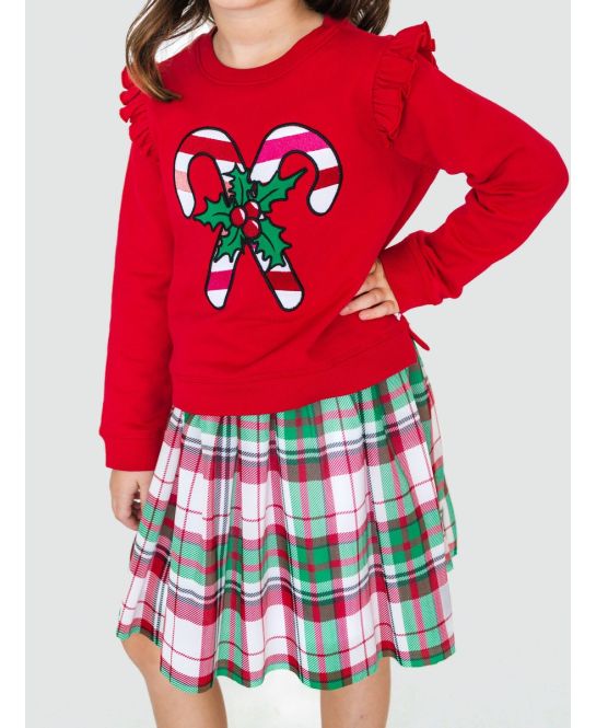 RuffleButts + RuggedButts - Elastic Waist Tulle Skirt - Dashing Dreams Plaid