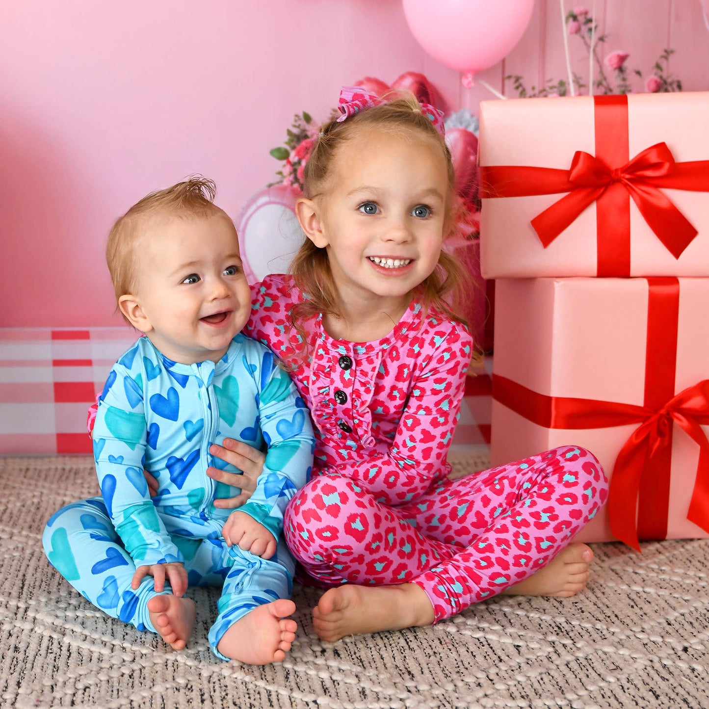 Gigi and Max - Cruz Zip Valentines Day Bamboo One Piece Two Way Zipper Baby