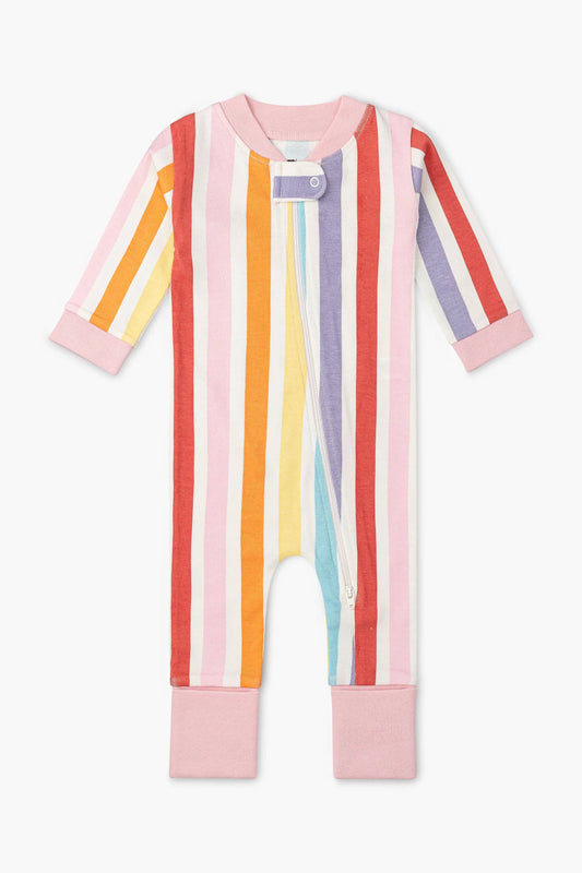 Monica + Andy - One-Piece Pajamas: Rainbow Stripes
