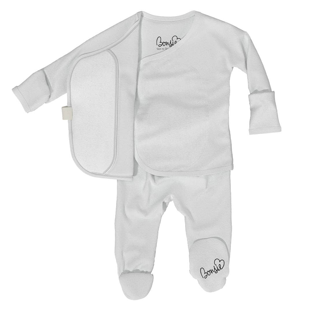 Bonsie Skin to Skin Babywear - Footie - Milk