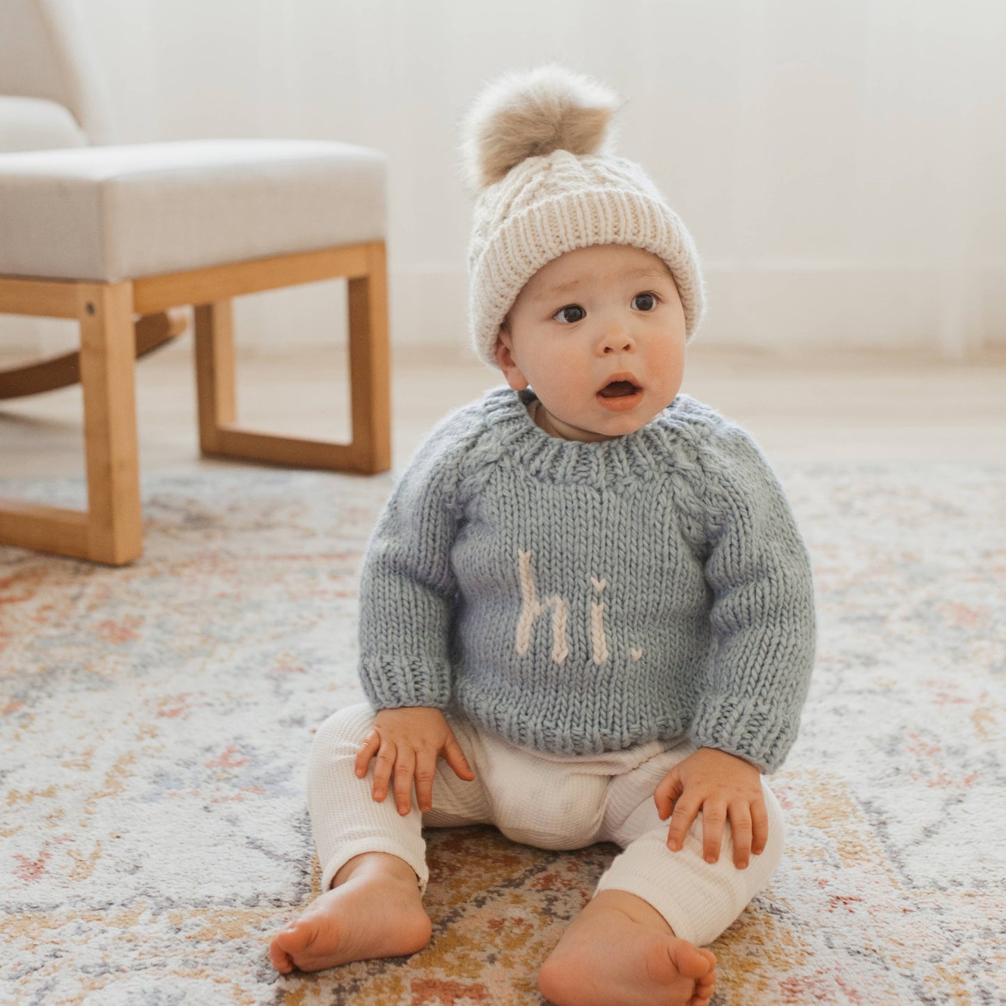 Huggalugs - Hi. Surf Crew Neck Knit Sweater