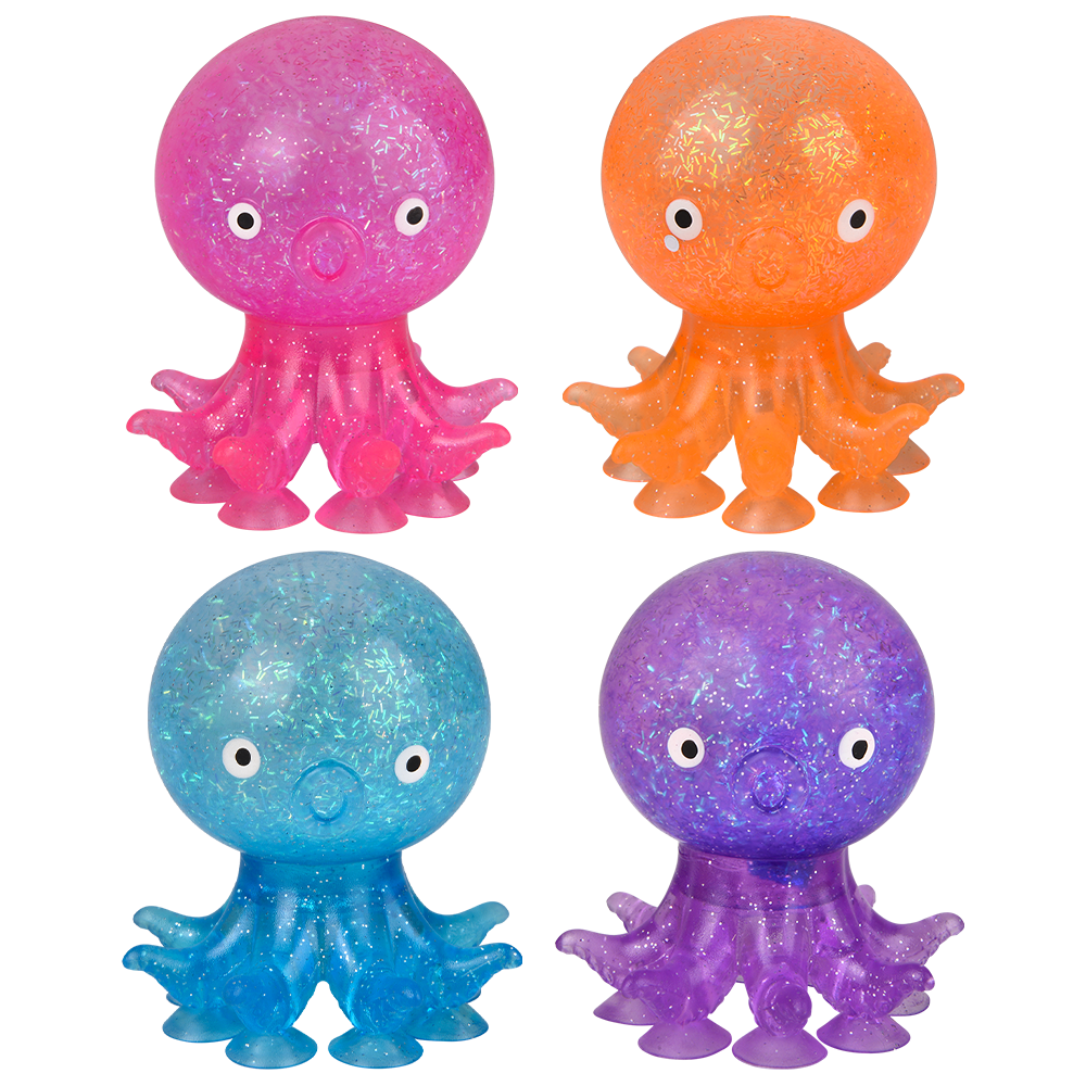 The Toy Network - (T) 3.5" WATER FILLED SUCTION OCTOPUS