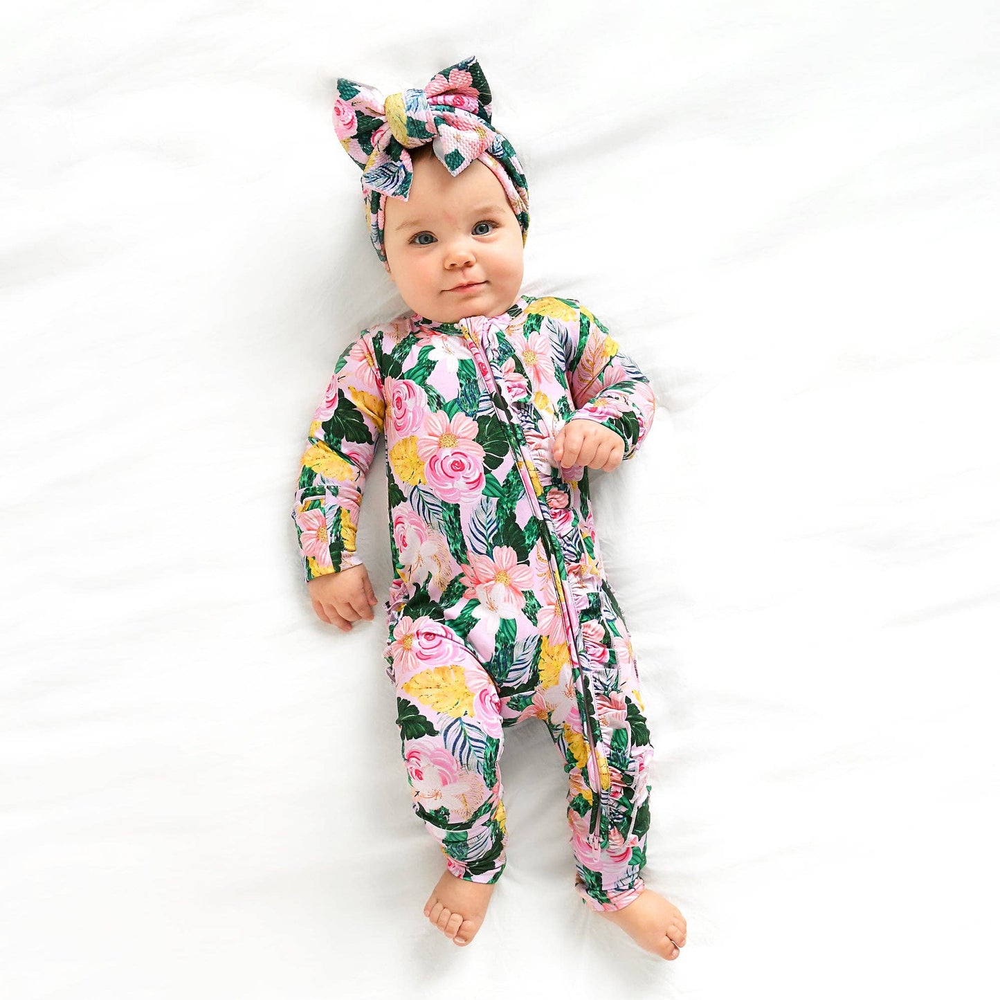 Gigi and Max - Luana Ruffle Zip Bamboo One Piece Floral