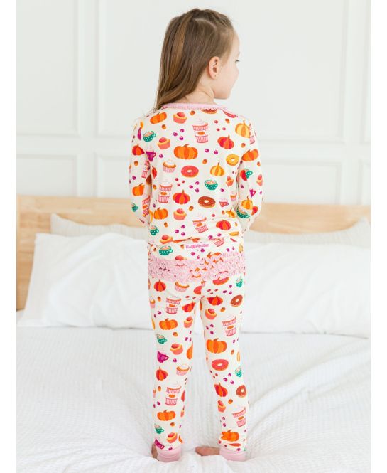 RuffleButts + RuggedButts - Ruffle Long Sleeve Pajama Set - Fall Treats