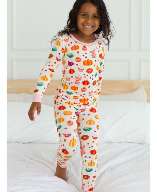 RuffleButts + RuggedButts - Long Sleeve Pajama Set - Fall Treats