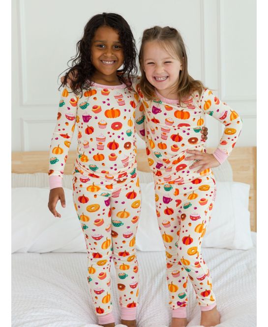 RuffleButts + RuggedButts - Long Sleeve Pajama Set - Fall Treats