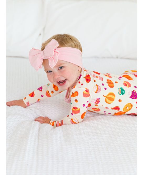 RuffleButts + RuggedButts - Ruffle One Piece Footie Pajama - Fall Treats