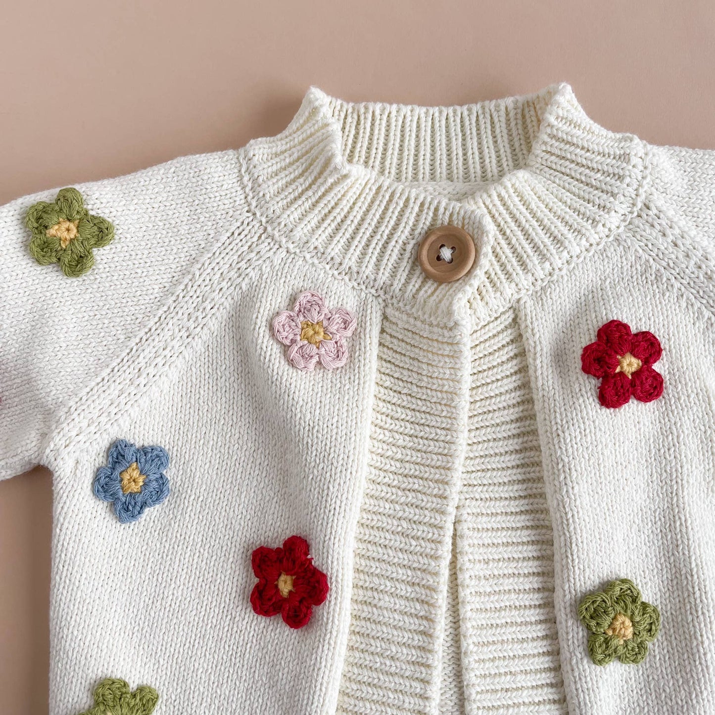 The Blueberry Hill - Cotton Flower Cardigan, Multi-Color | Baby Sweater