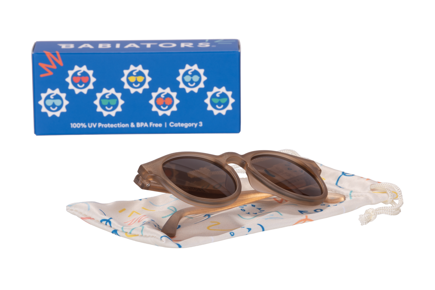 Babiators - Cocoa Cloud Transparent Keyhole Sunglasses with Amber Lens