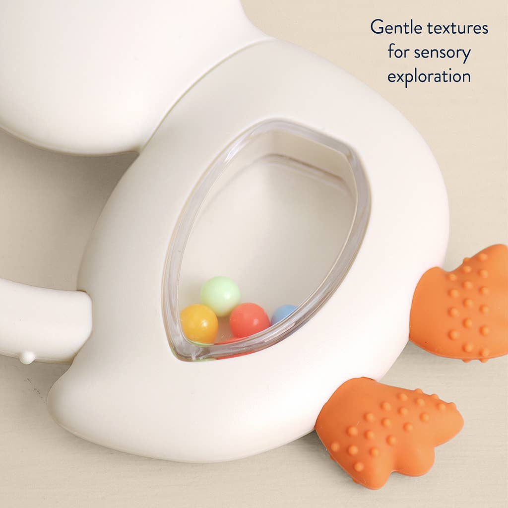 Itzy Ritzy - Bitzy Shake™ - Silicone Teether with Rattle: Goose