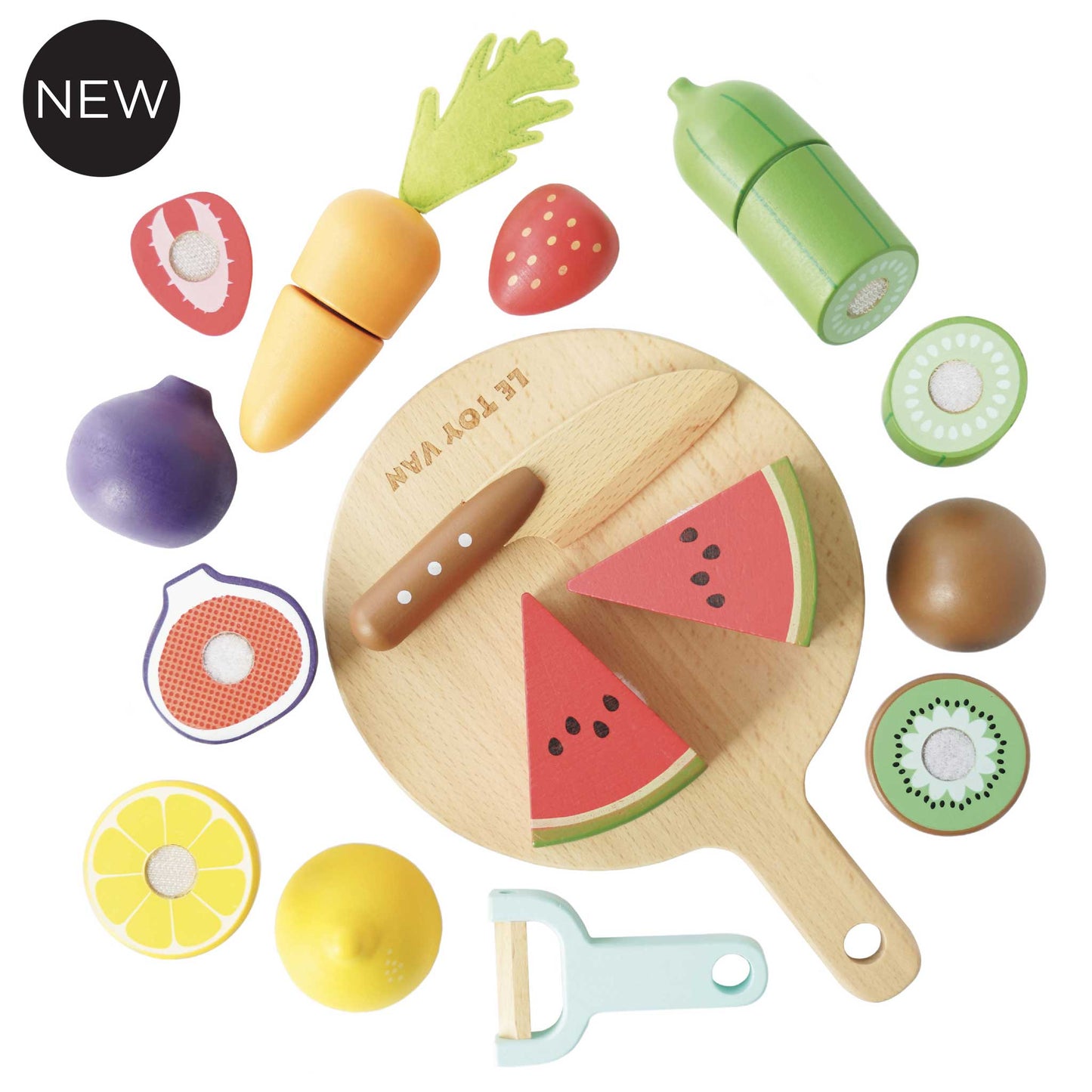 Le Toy Van, Inc. - Wooden Chopping Board & Sliceable Play Food