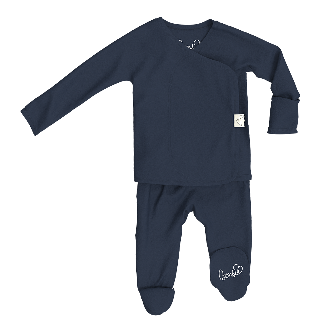 Bonsie Skin to Skin Babywear - Footie - Midnight Blue