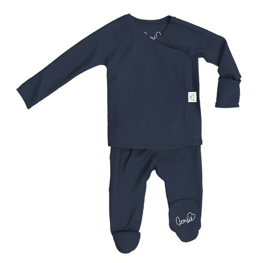 Bonsie Skin to Skin Babywear - Footie - Midnight Blue