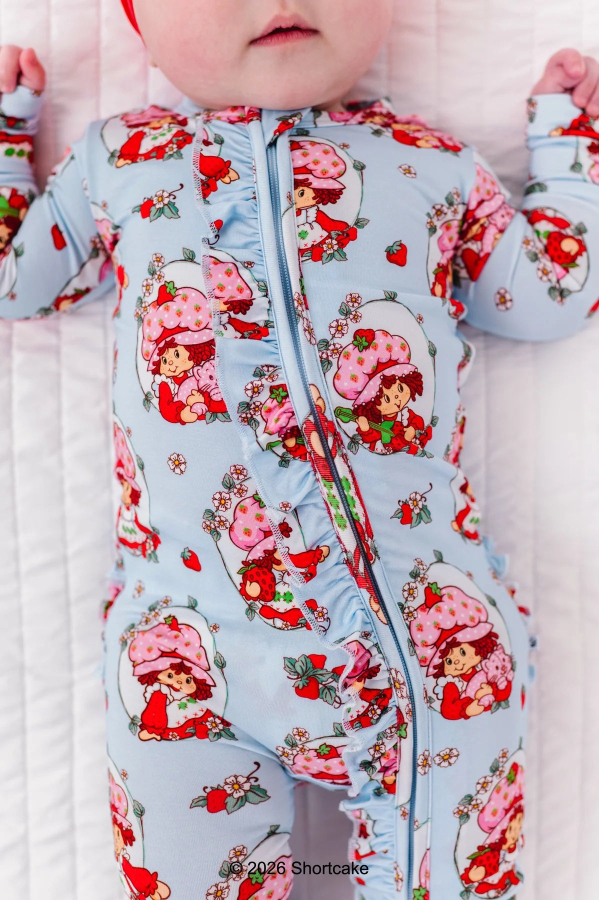 Birdie Bean - Strawberry Shortcake Ruffle Convertible Romper