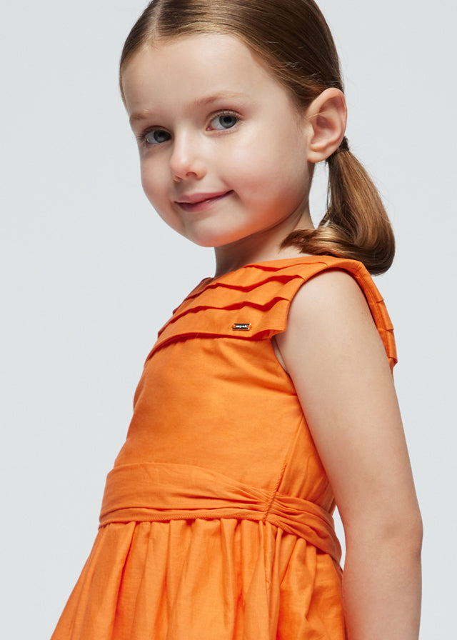 Mayoral - Orange Embroidered Dress
