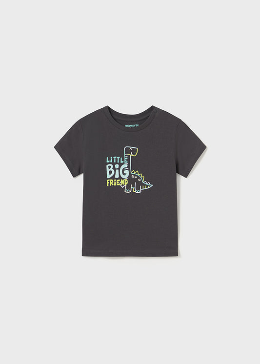 Mayoral - Charcoal S/S Dinosaur T-Shirt