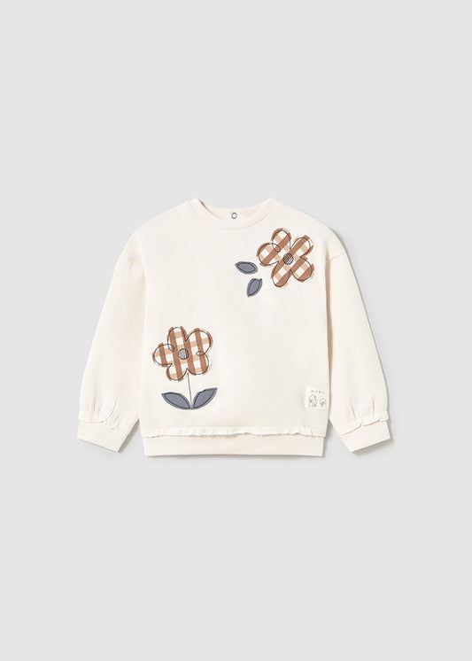 Mayoral - Bone Toffee Embroidered Pullover