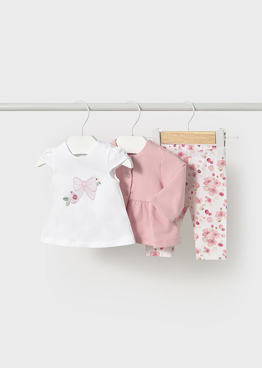 Mayoral - Rosa Baby - 3 Piece Legging and Jacket Set