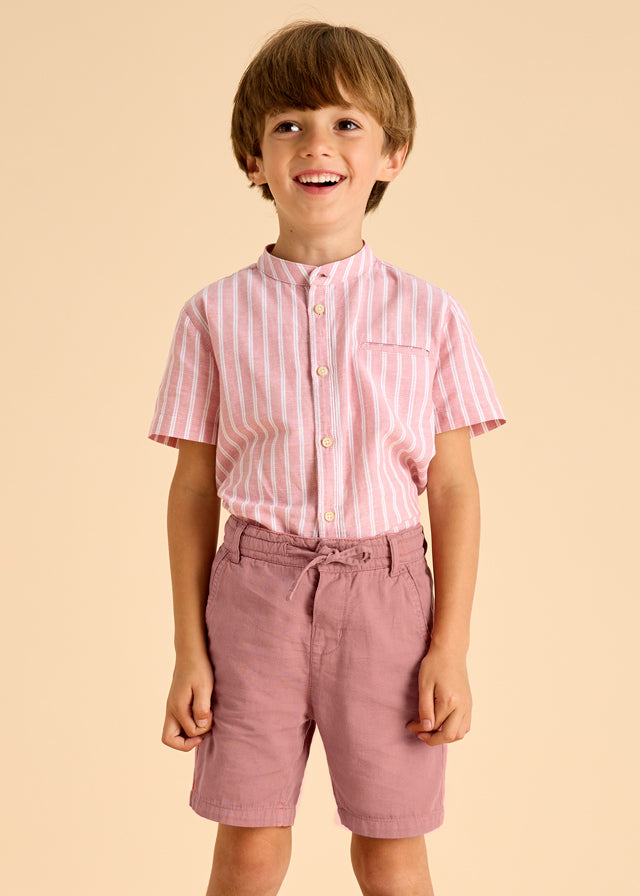 Mayoral - Guava Linen Bermuda Shorts