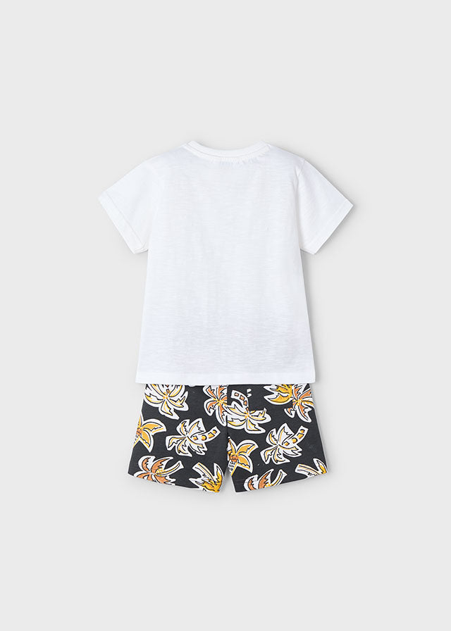 Mayoral - Palms Knit Printed Bermuda Set
