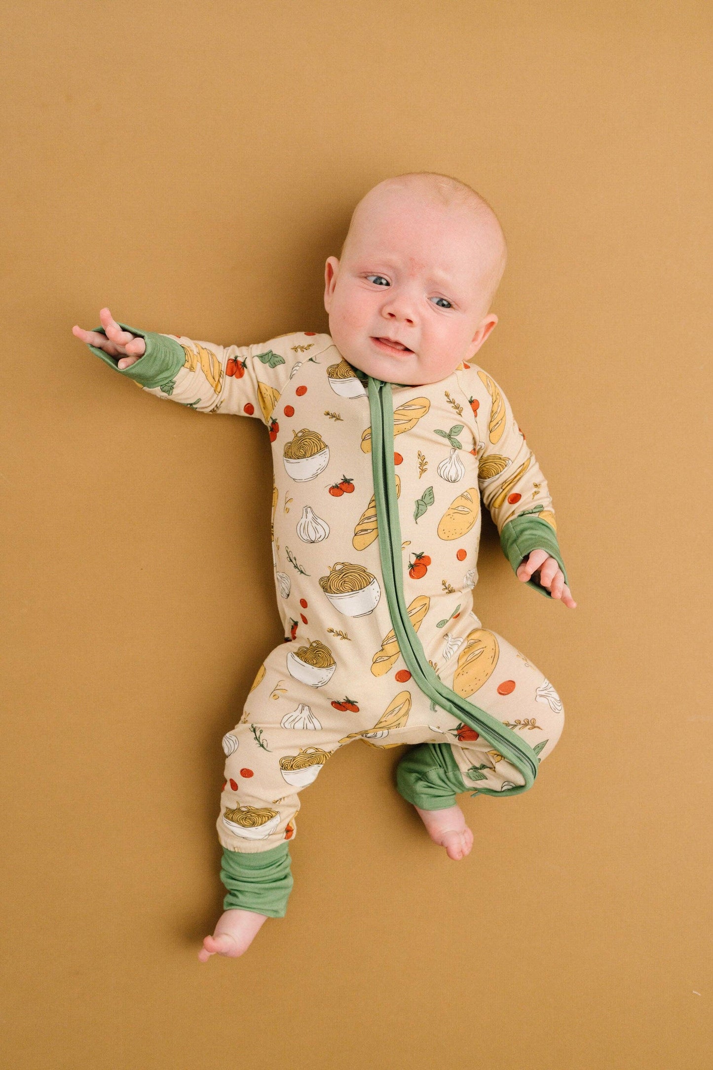 Little One Shop - Pasta Party Bamboo Zip Sleeper PJ