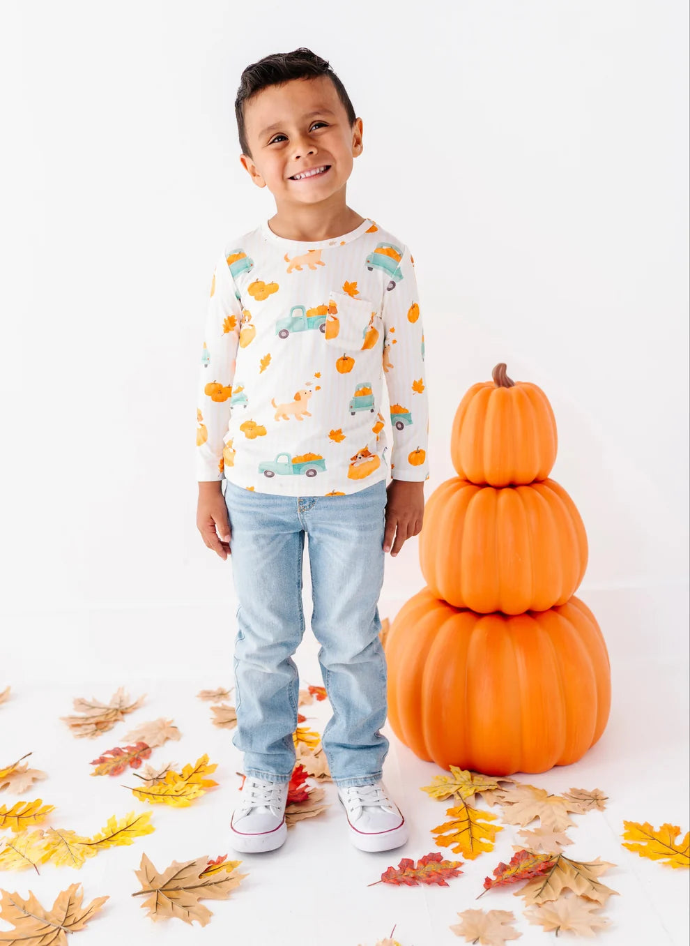 Birdie Bean - Puppy Patch Long Sleeve Henley