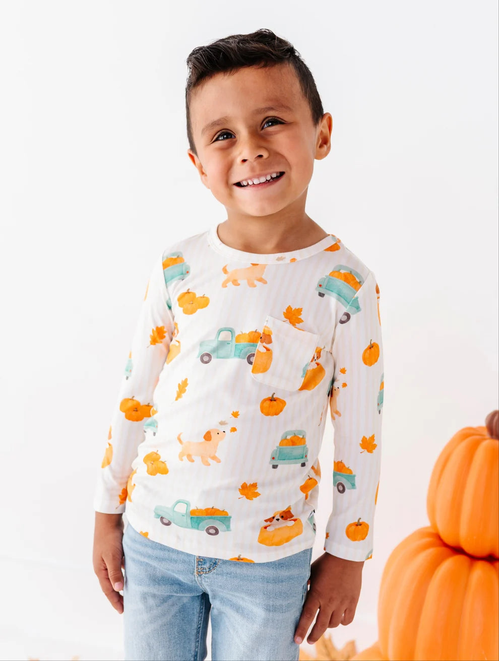 Birdie Bean - Puppy Patch Long Sleeve Henley