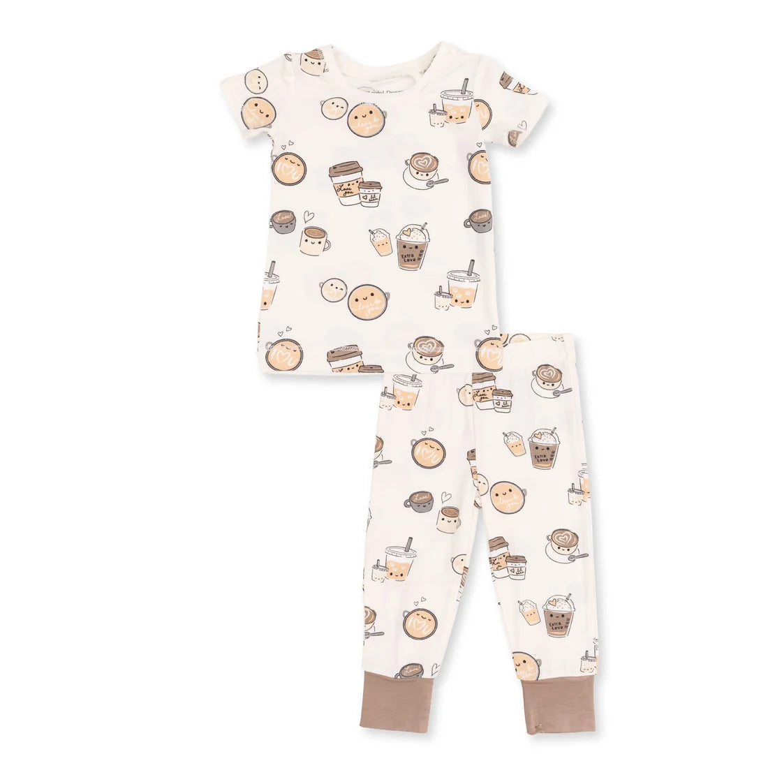 Angel Dear - Love you A Latte Short Sleeve Loungewear Set