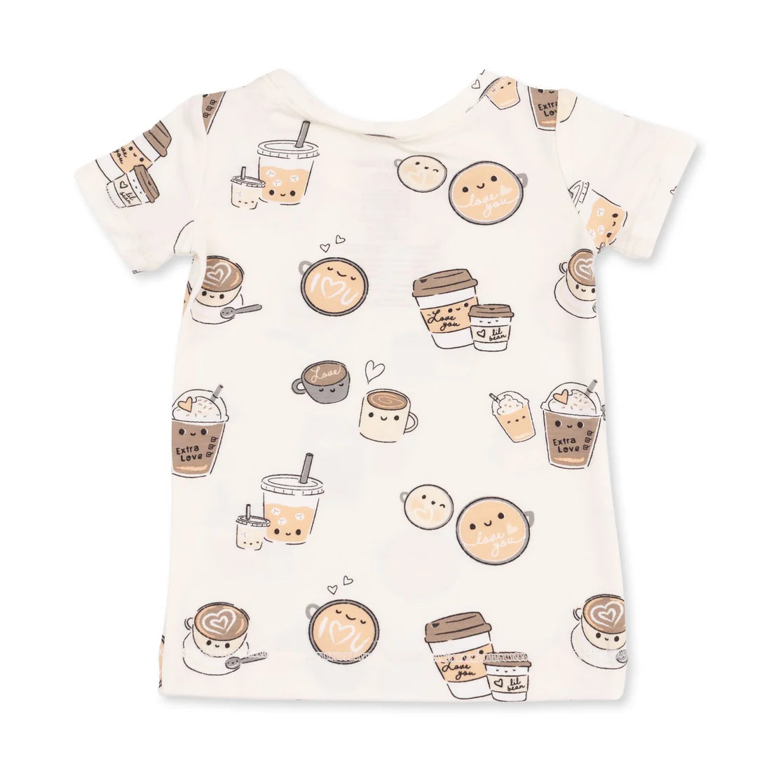Angel Dear - Love you A Latte Short Sleeve Loungewear Set