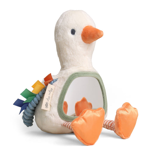 Itzy Ritzy - Itzy Bitzy Mirror™ Sensory Tummy Time Mirror - Goose