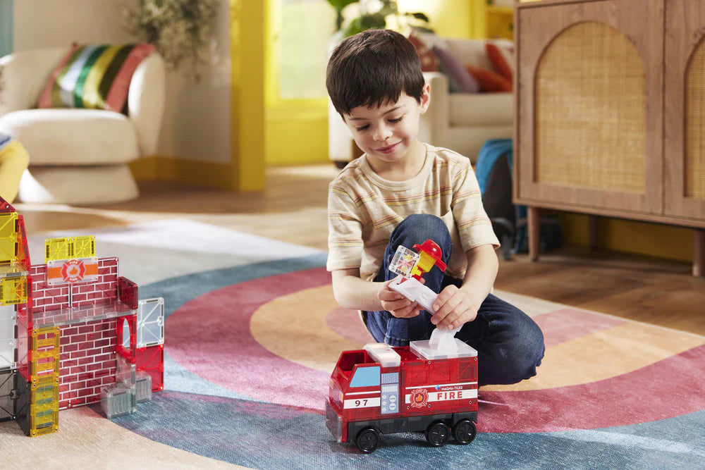 Magna-tiles - Fire Station- 50 Piece Set