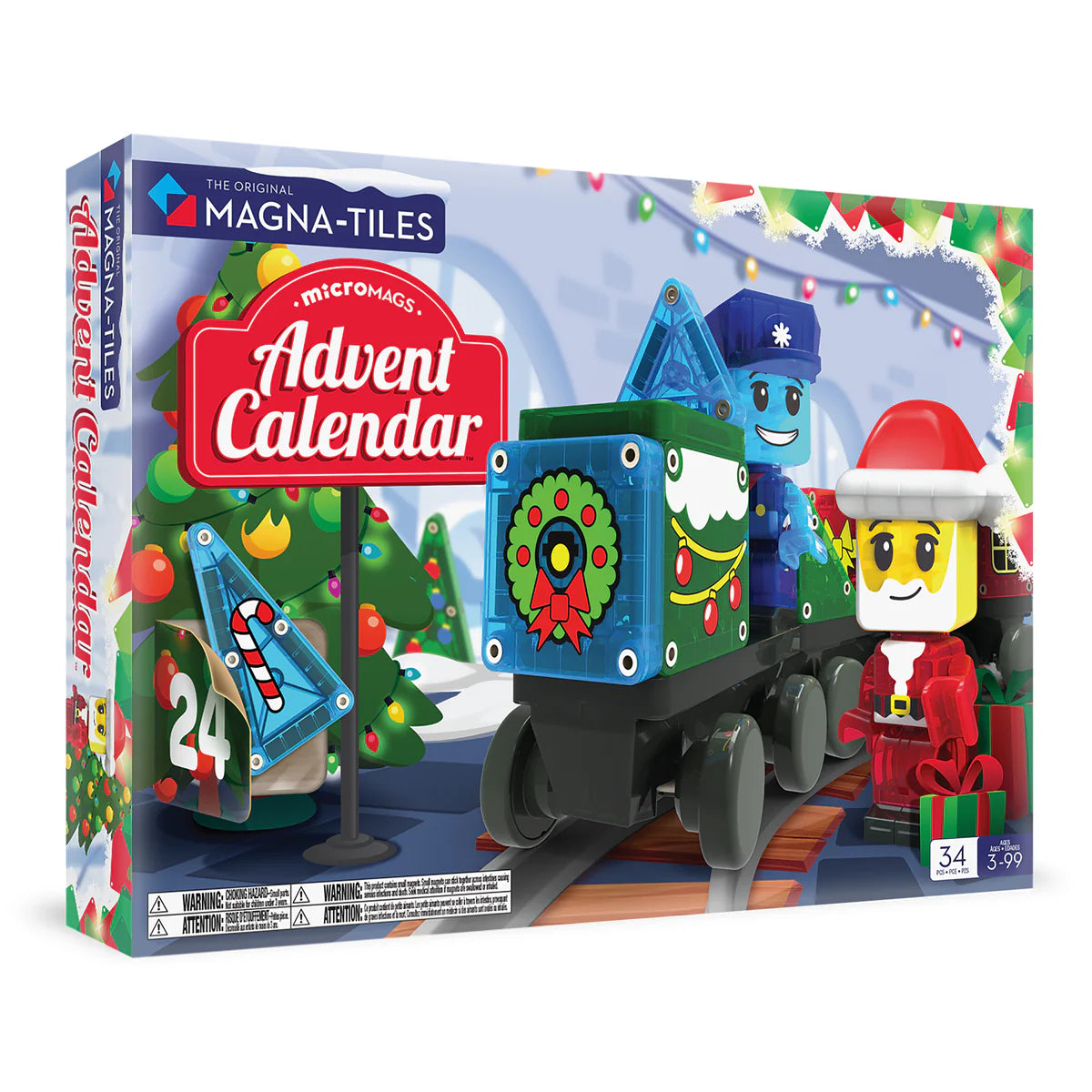 Magna-tiles - MicroMAGS Advent Calendar 34pc