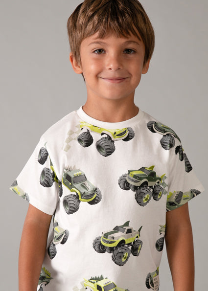 Mayoral - Trucks Short Sleeve T-Shirt (3068)